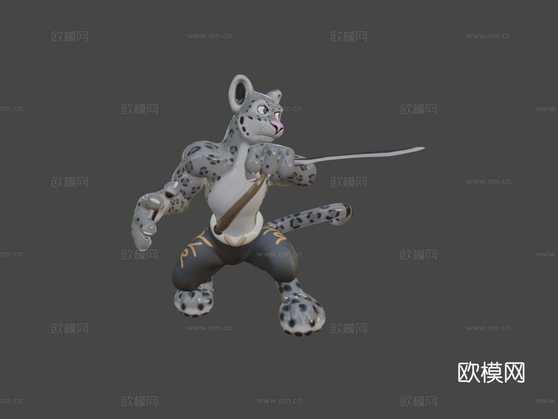 雪豹su模型下载（渲染图6）
