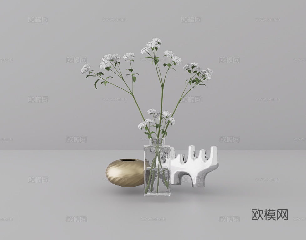 植物摆件su模型