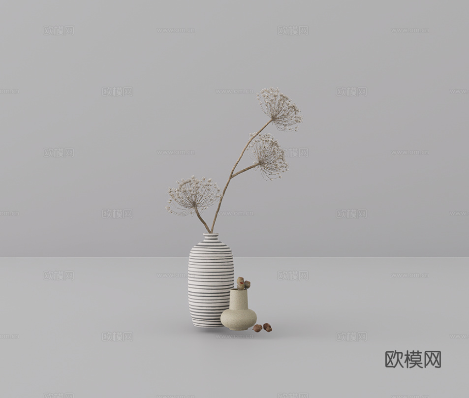 植物摆件su模型