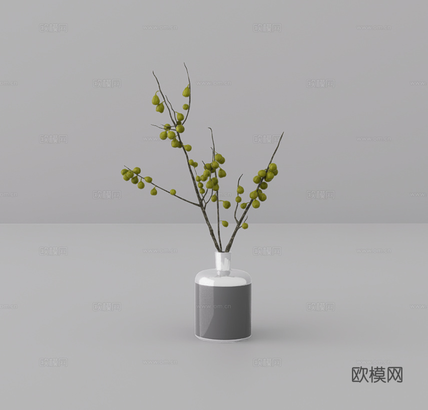 小盆栽su模型