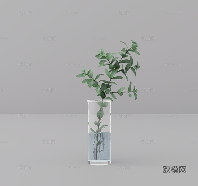 植物摆件su模型