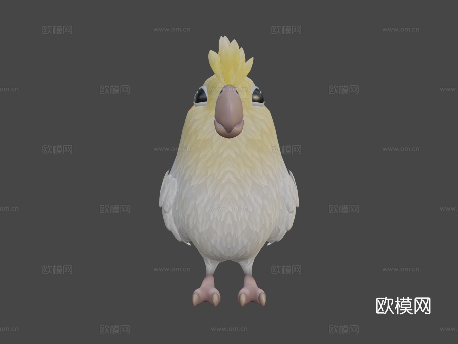 卡通鹦鹉鸟3D模型su模型