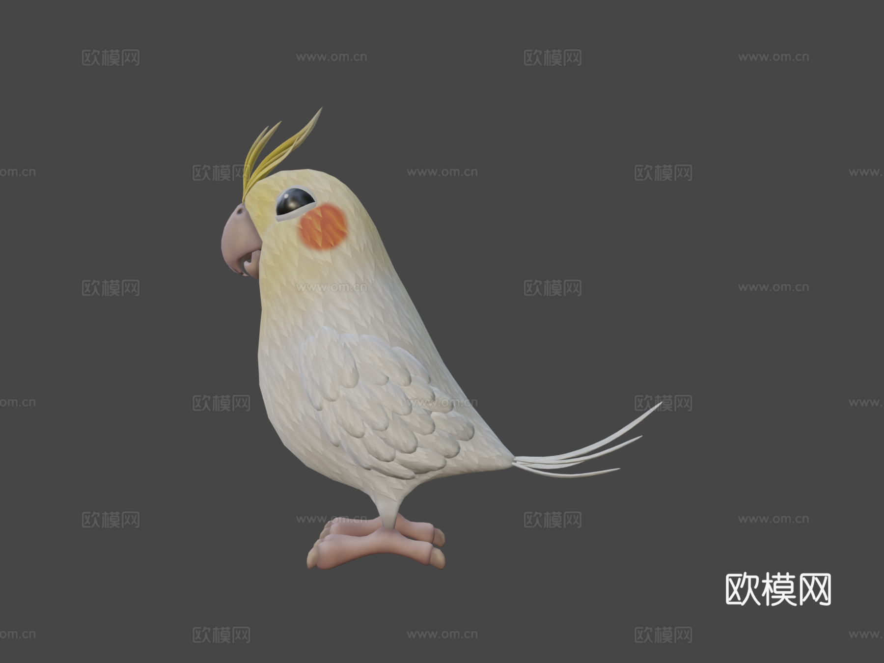 卡通鹦鹉鸟3D模型su模型
