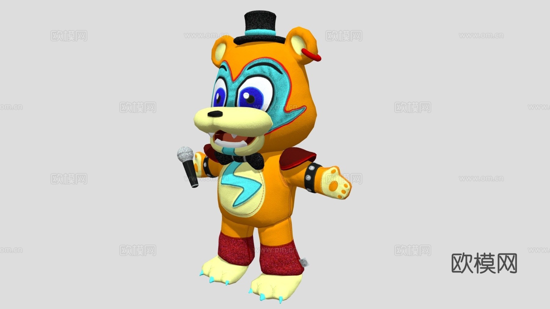 游戏中的华丽摇滚弗雷迪毛绒玩具su模型
