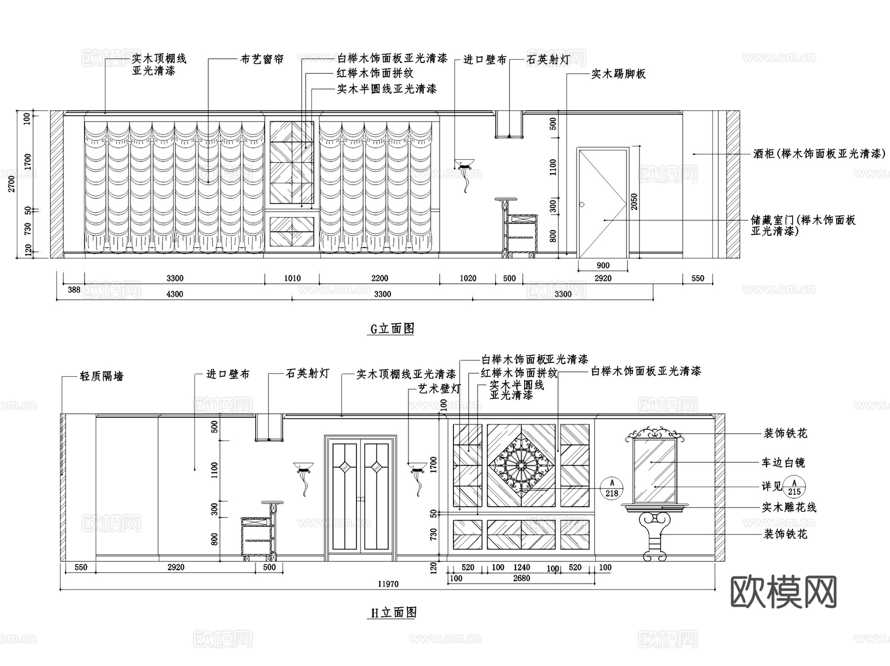 桑拿洗浴室内装饰CAD施工图集 4套cad施工图
