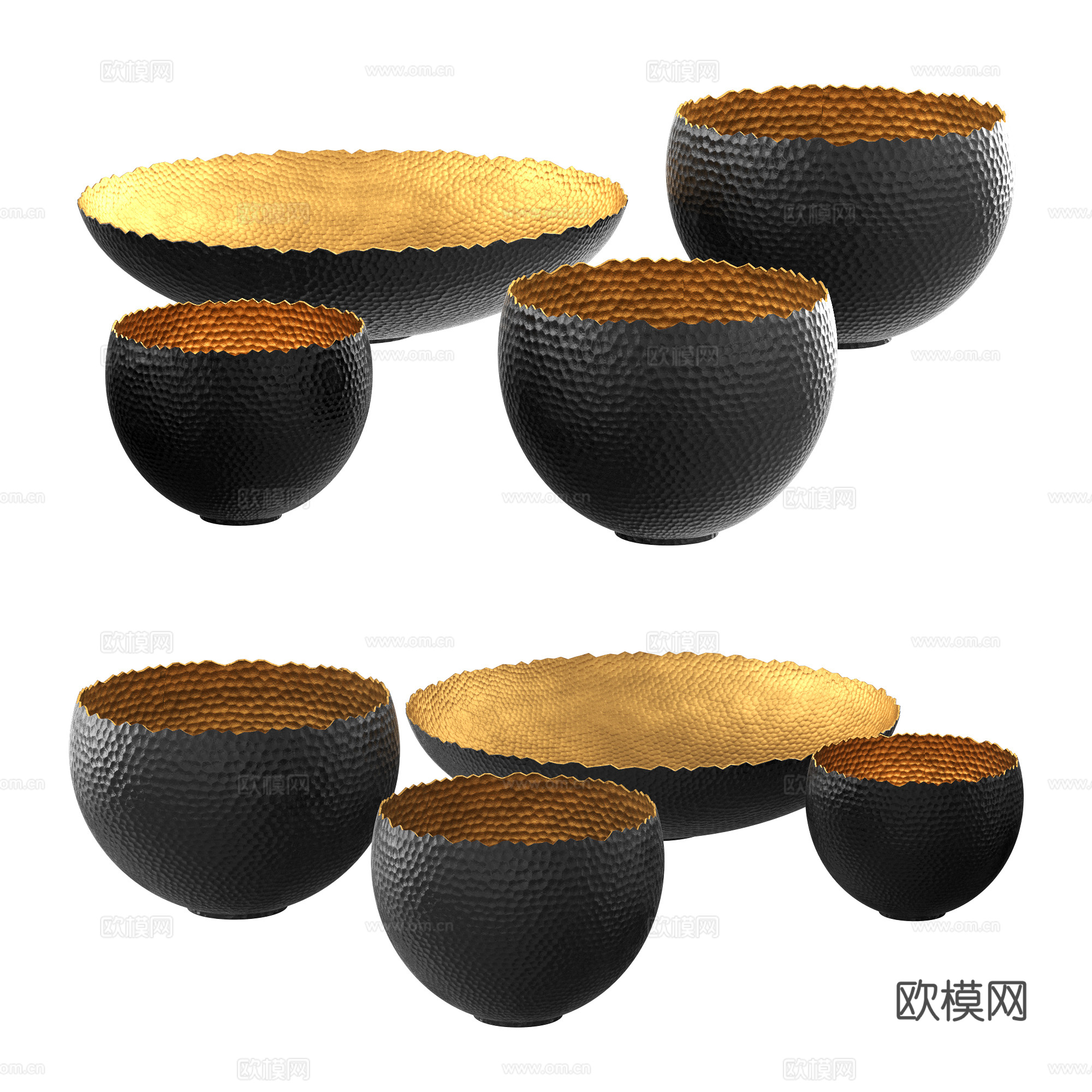现代装饰瓶罐碗碟果盘饰品摆件su模型