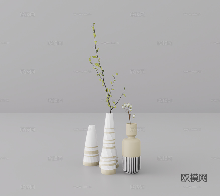 花瓶摆件su模型
