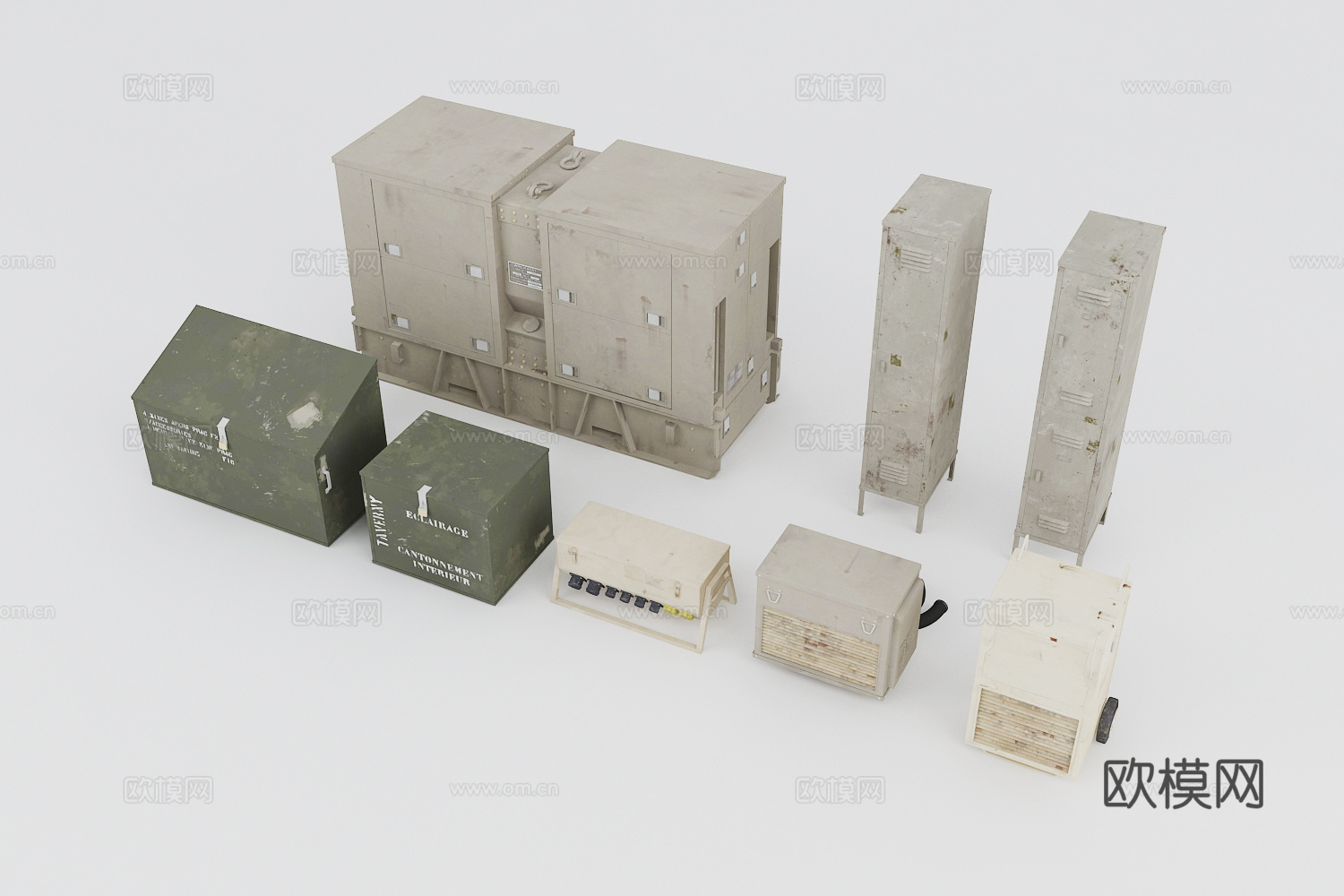 电箱 变电箱 电焊机 铁箱3d模型下载