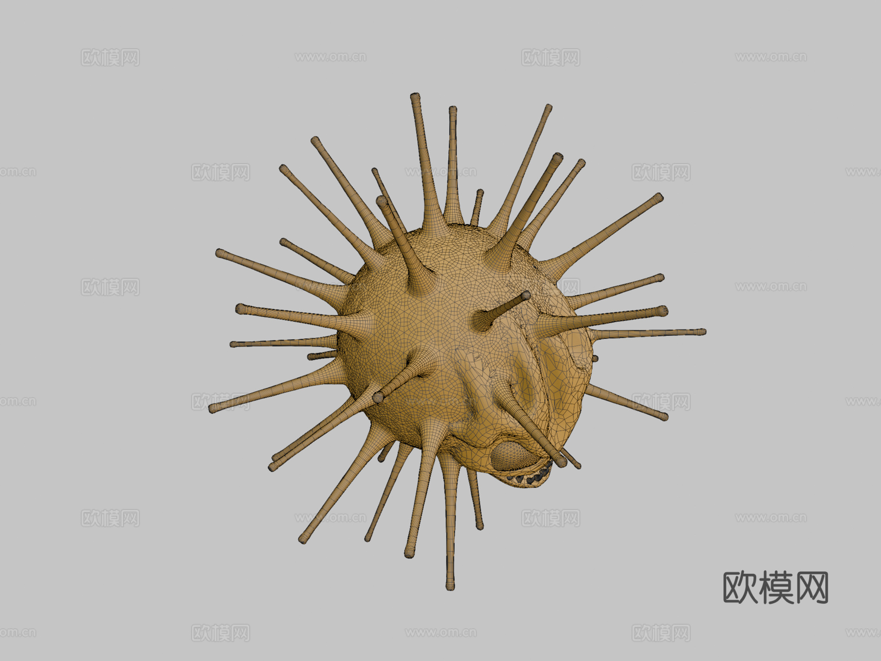 冠状病毒su模型下载（渲染图2）