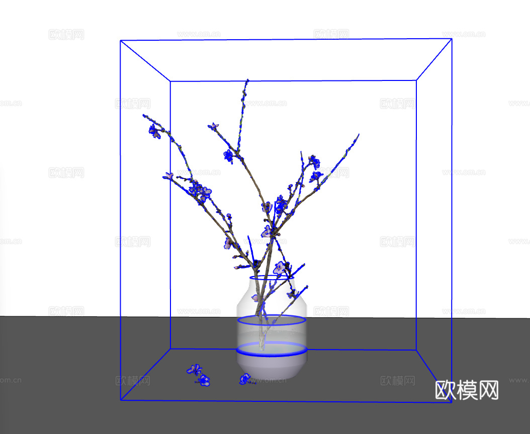 植物摆件su模型