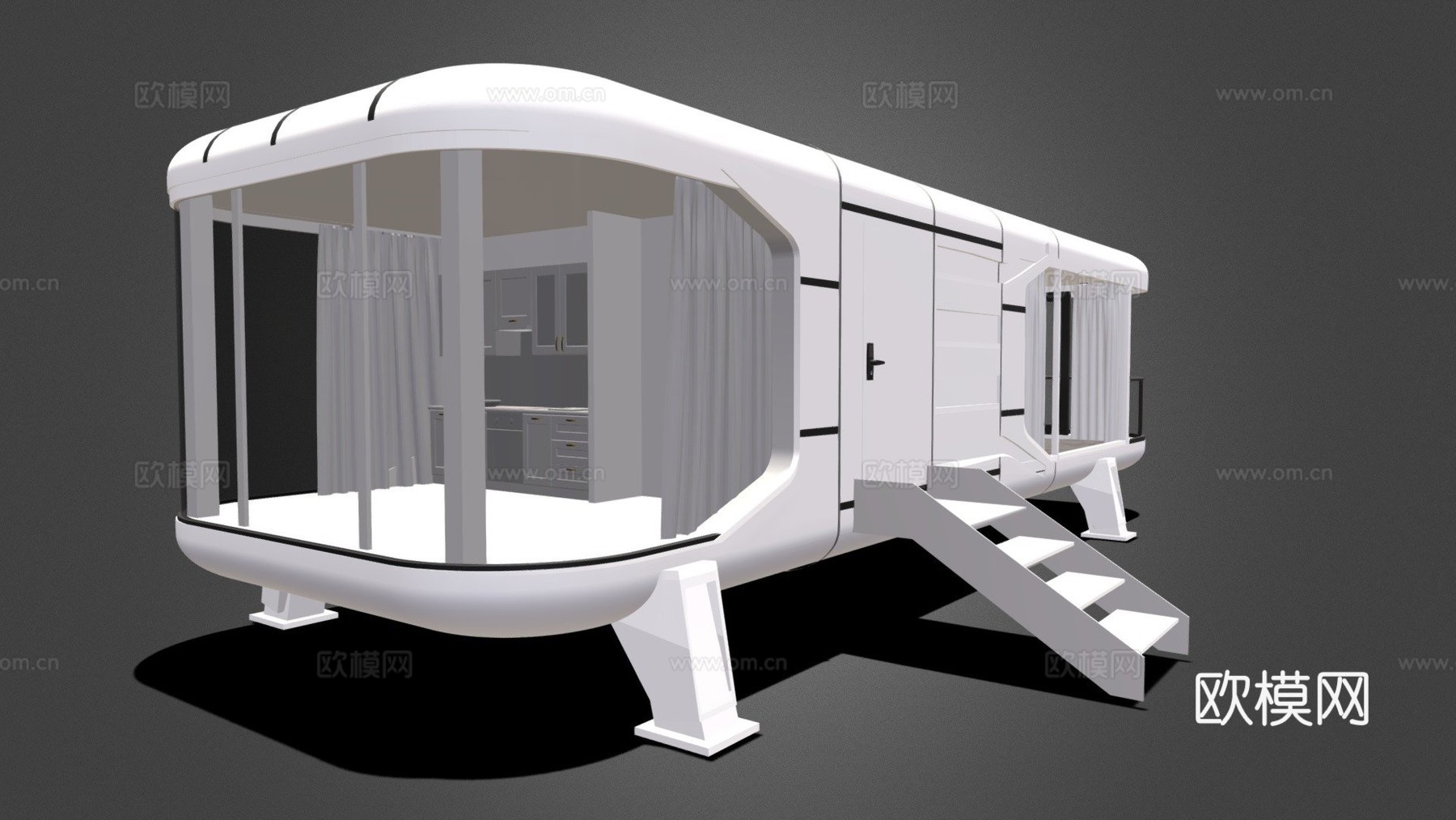 胶囊屋su模型