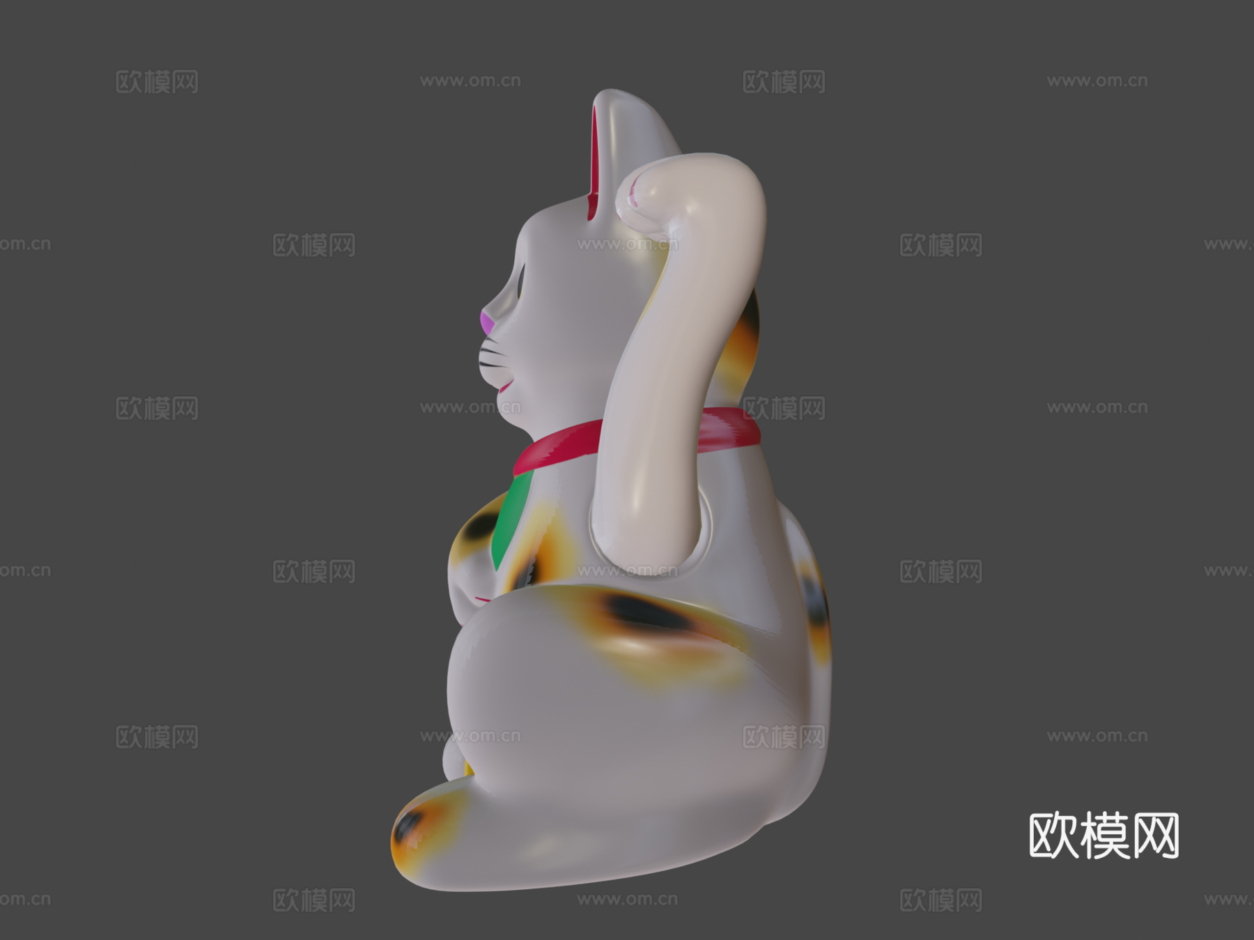 招财猫-招き猫，制作中su模型
