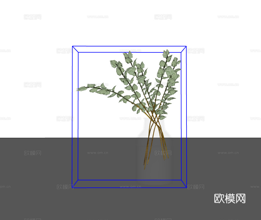 植物摆件su模型