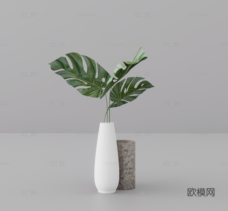 植物摆件su模型