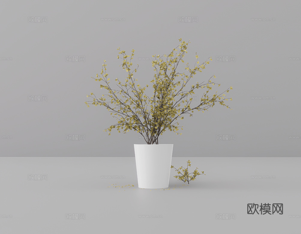 花卉摆件su模型