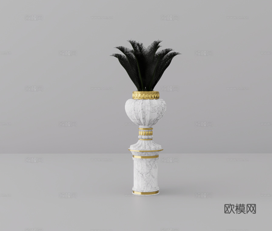 欧式植物su模型