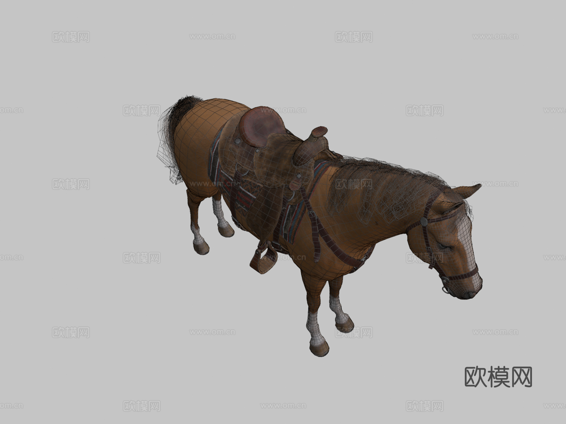 狂野西部马模型su模型