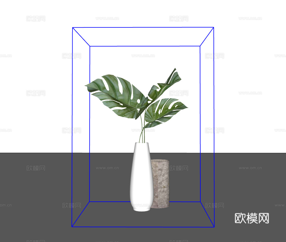 植物摆件su模型