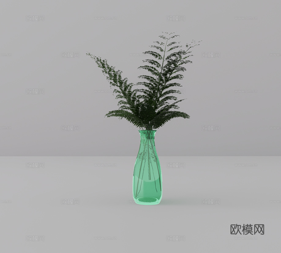 玻璃植物su模型