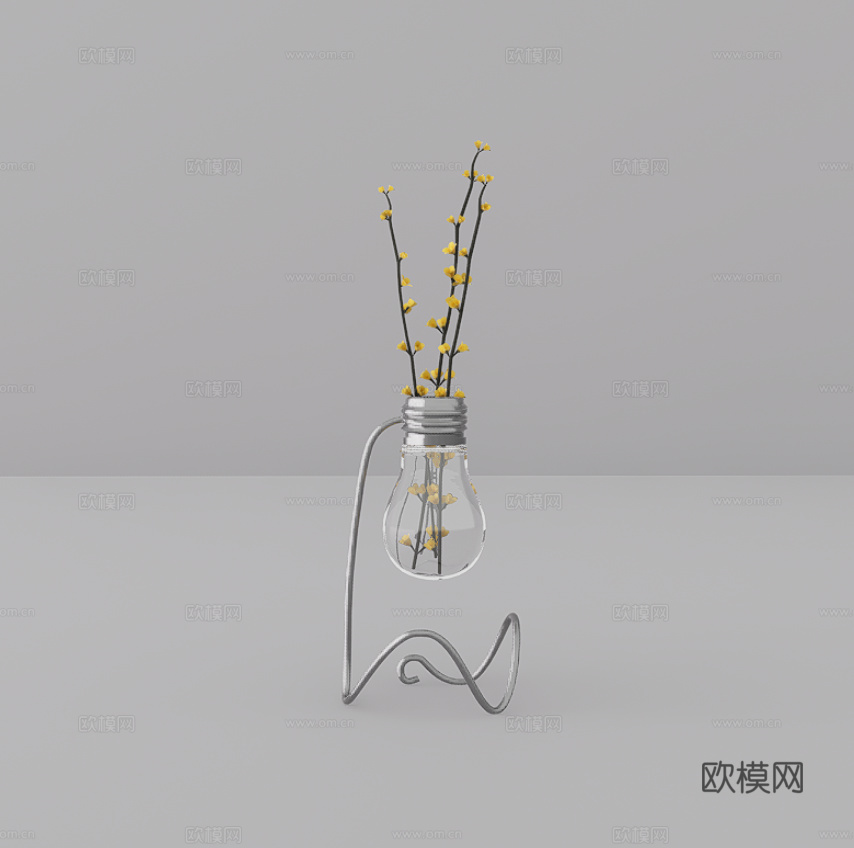 灯泡花瓶su模型