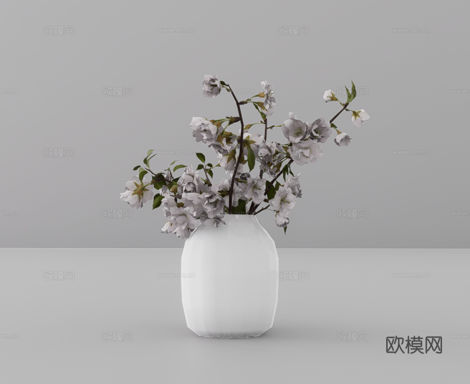 花卉摆件su模型