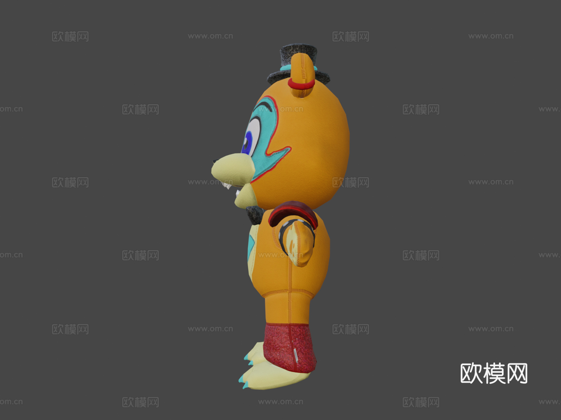 游戏中的华丽摇滚弗雷迪毛绒玩具su模型