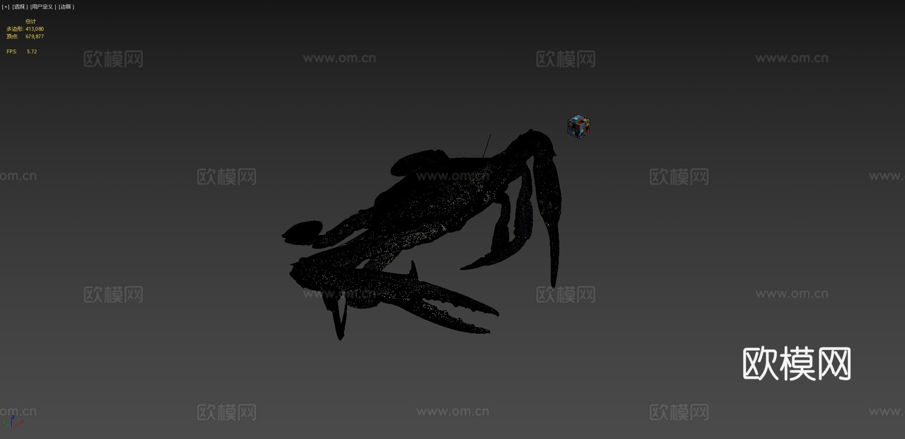 CC0台湾青蟹?♂蓝甘露蟹，P. pelagicussu模型