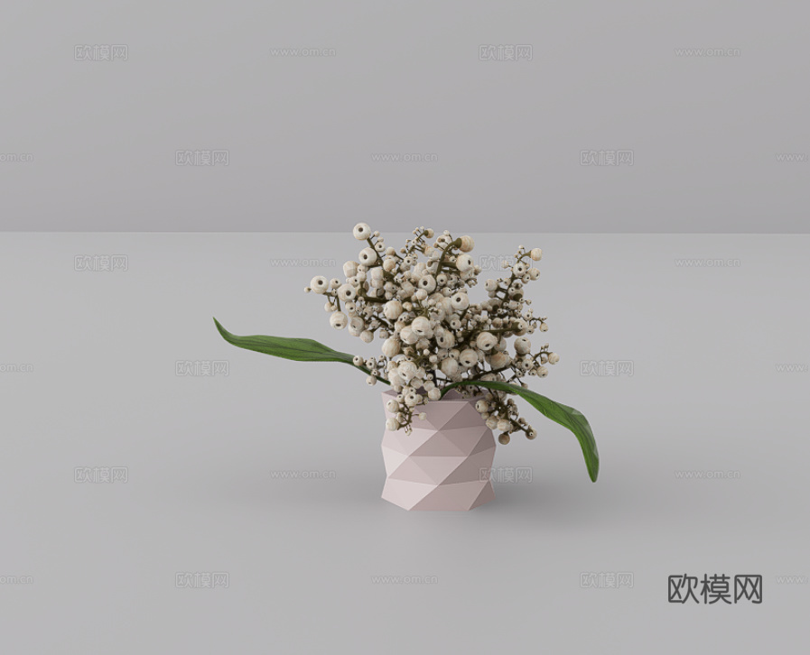花卉摆件su模型