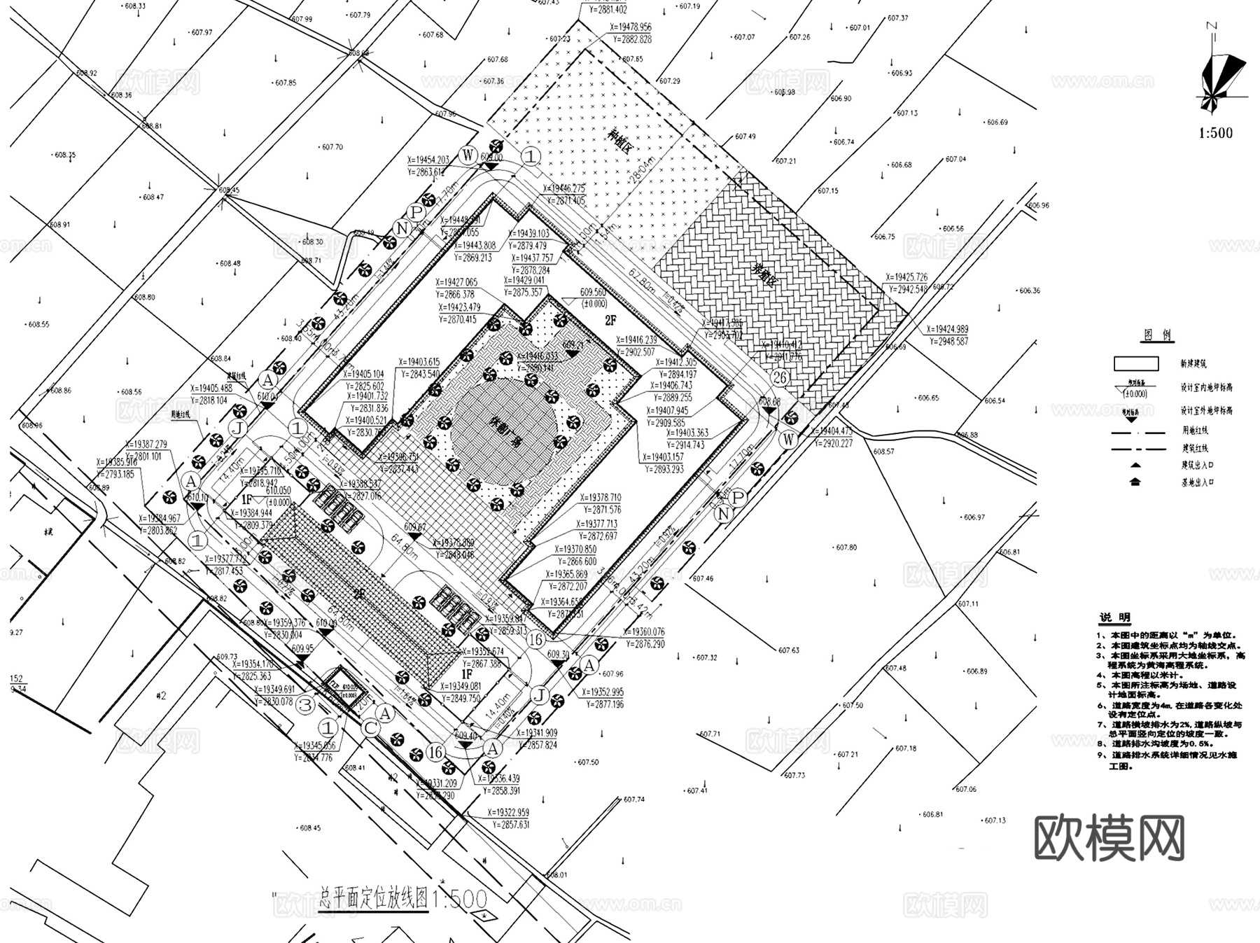什邡洛水镇敬老院建筑CAD施工图全套cad施工图