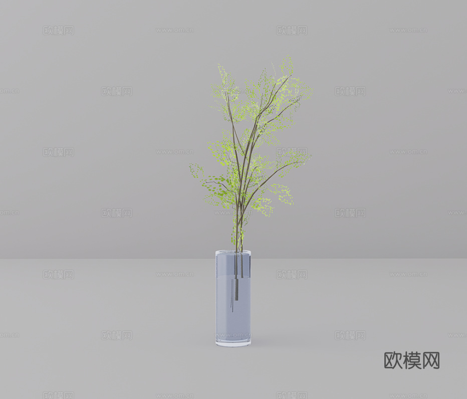植物摆件su模型