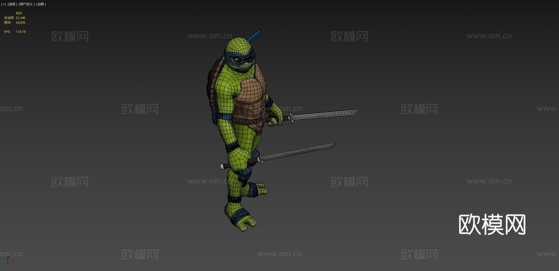 忍者神龟莱昂纳多su模型