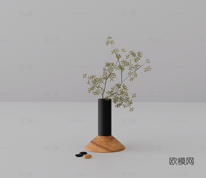 植物摆件su模型