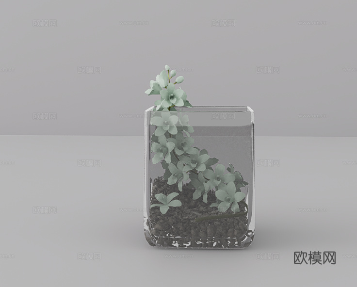 小盆栽su模型