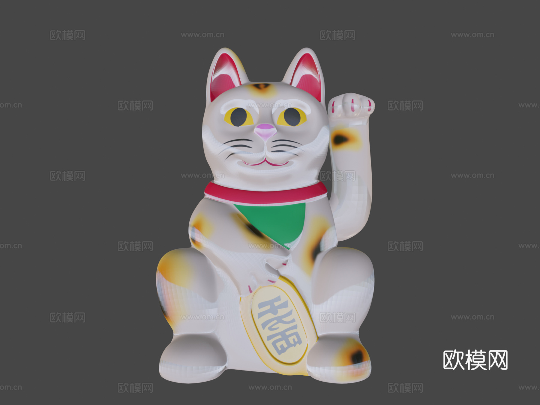 招财猫-招き猫，制作中su模型