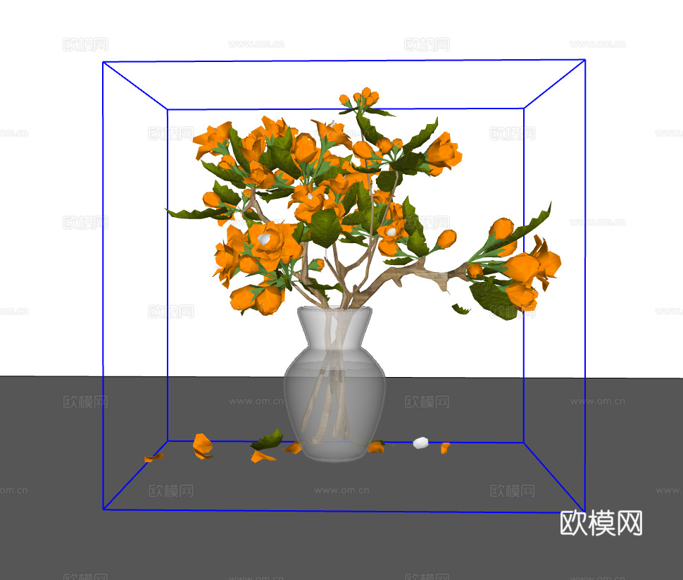 花卉摆件su模型