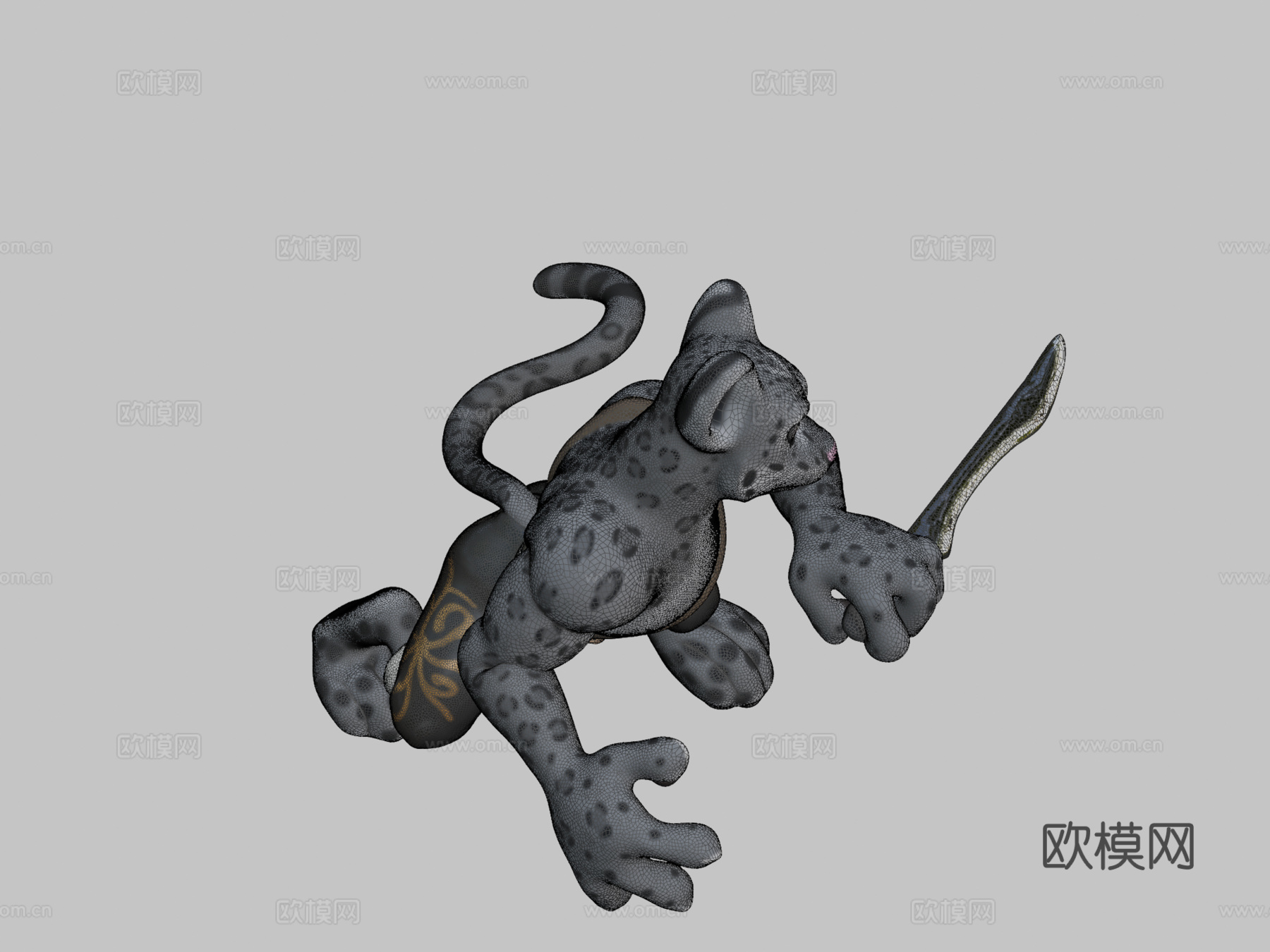 雪豹su模型下载（渲染图2）