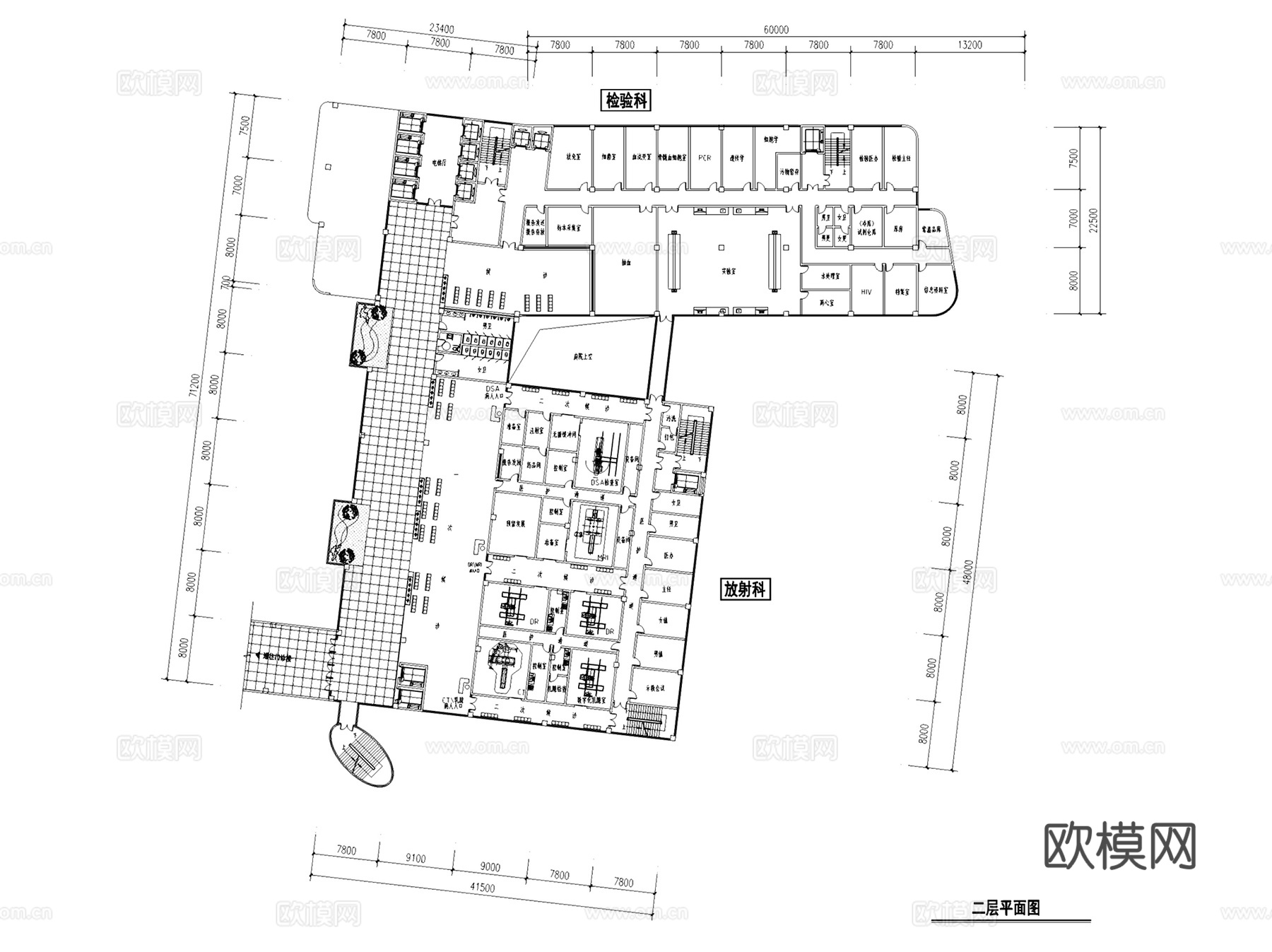 深圳龙岗横岗人民医院改扩建建筑CAD施工图整套+文本cad施工图