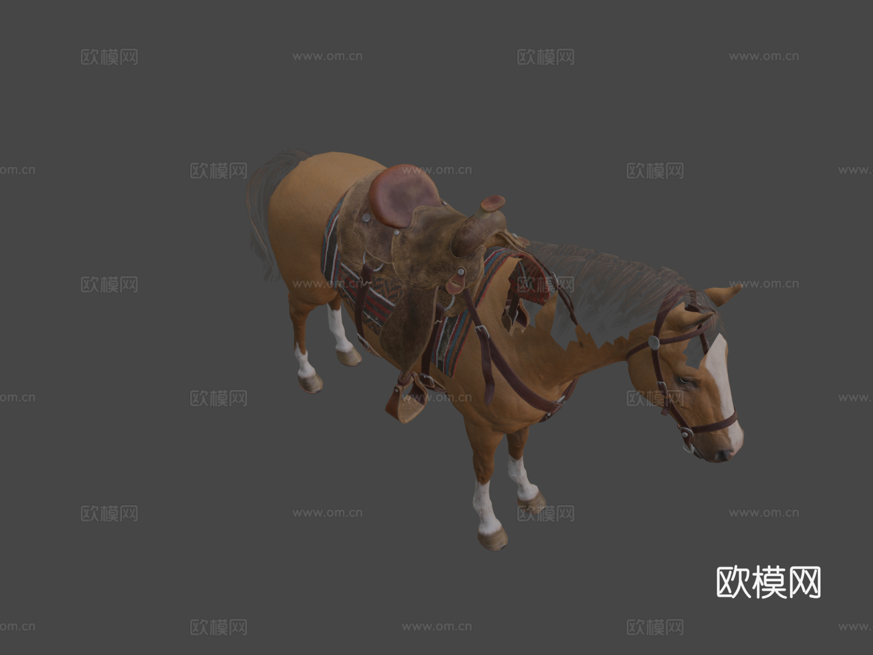 狂野西部马模型su模型