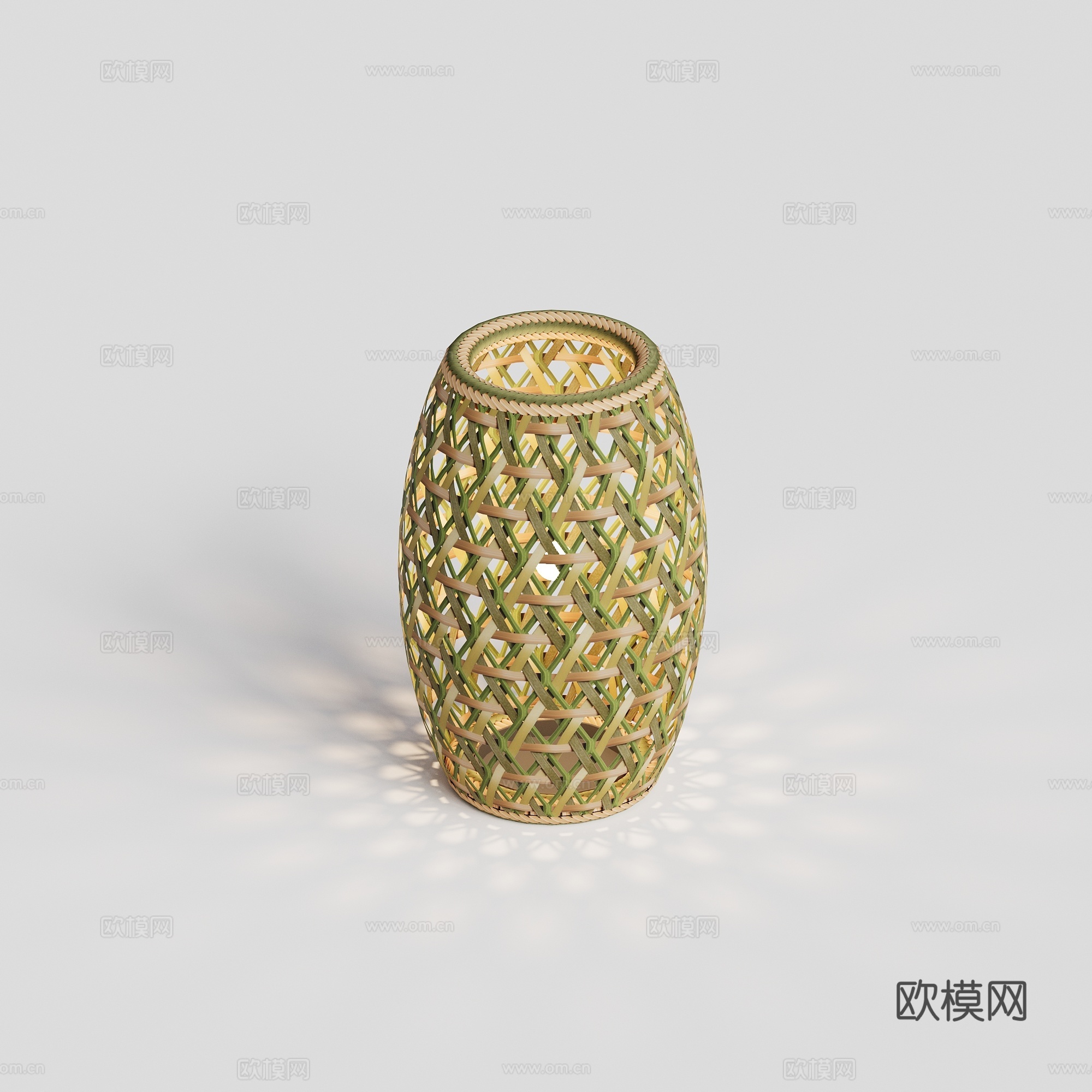 DEDON - 现代户外灯 落地灯 氛围灯 竹编灯具组合3d模型下载