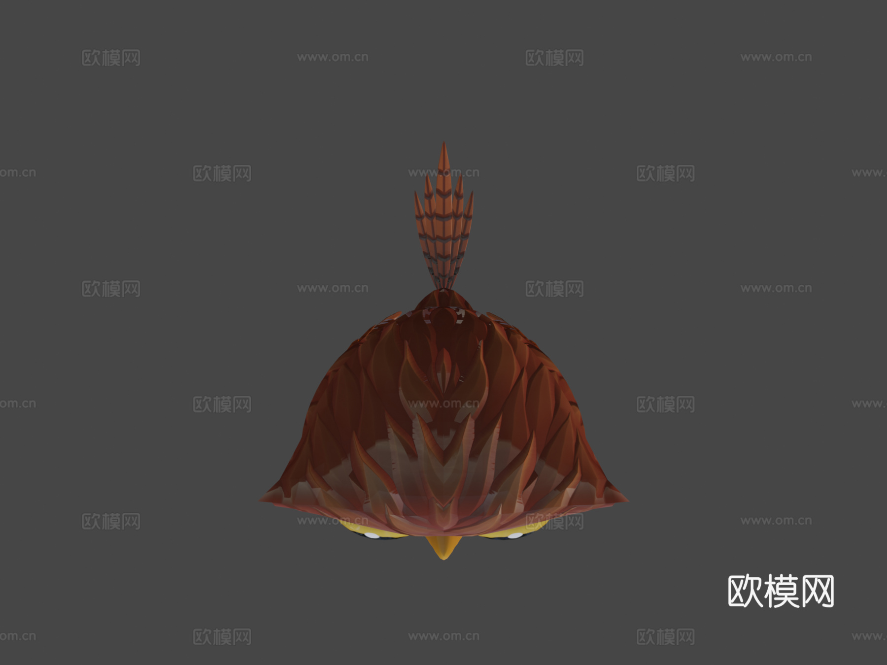 卡通猫头鹰动画3D模型su模型