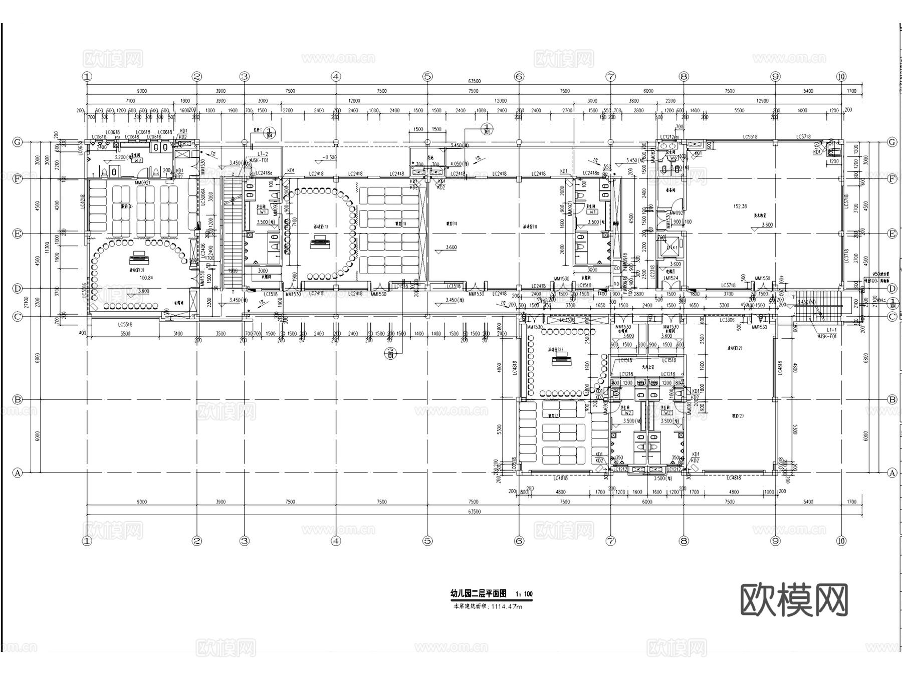 深圳龙华第三幼儿园建筑CAD施工图整套cad施工图