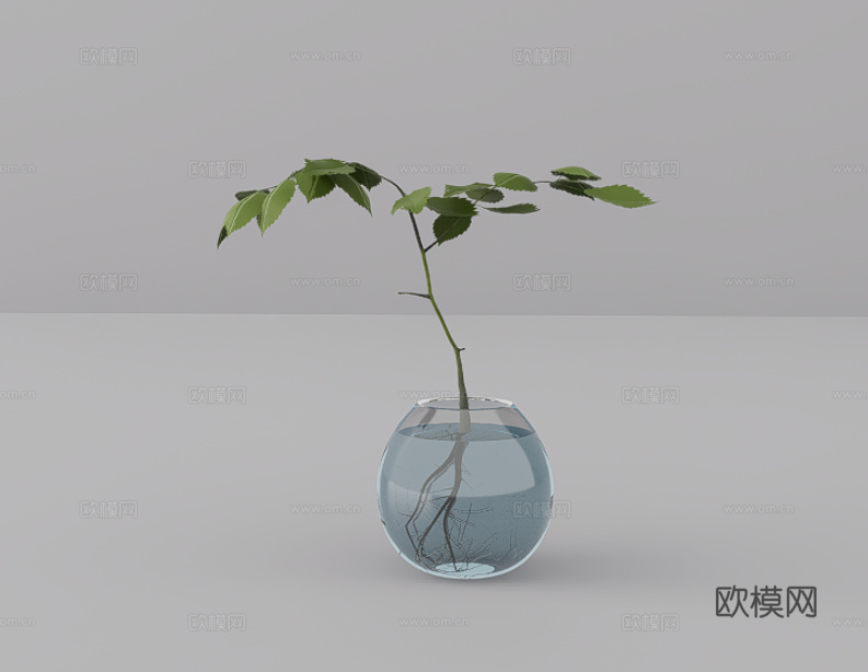 小盆栽su模型