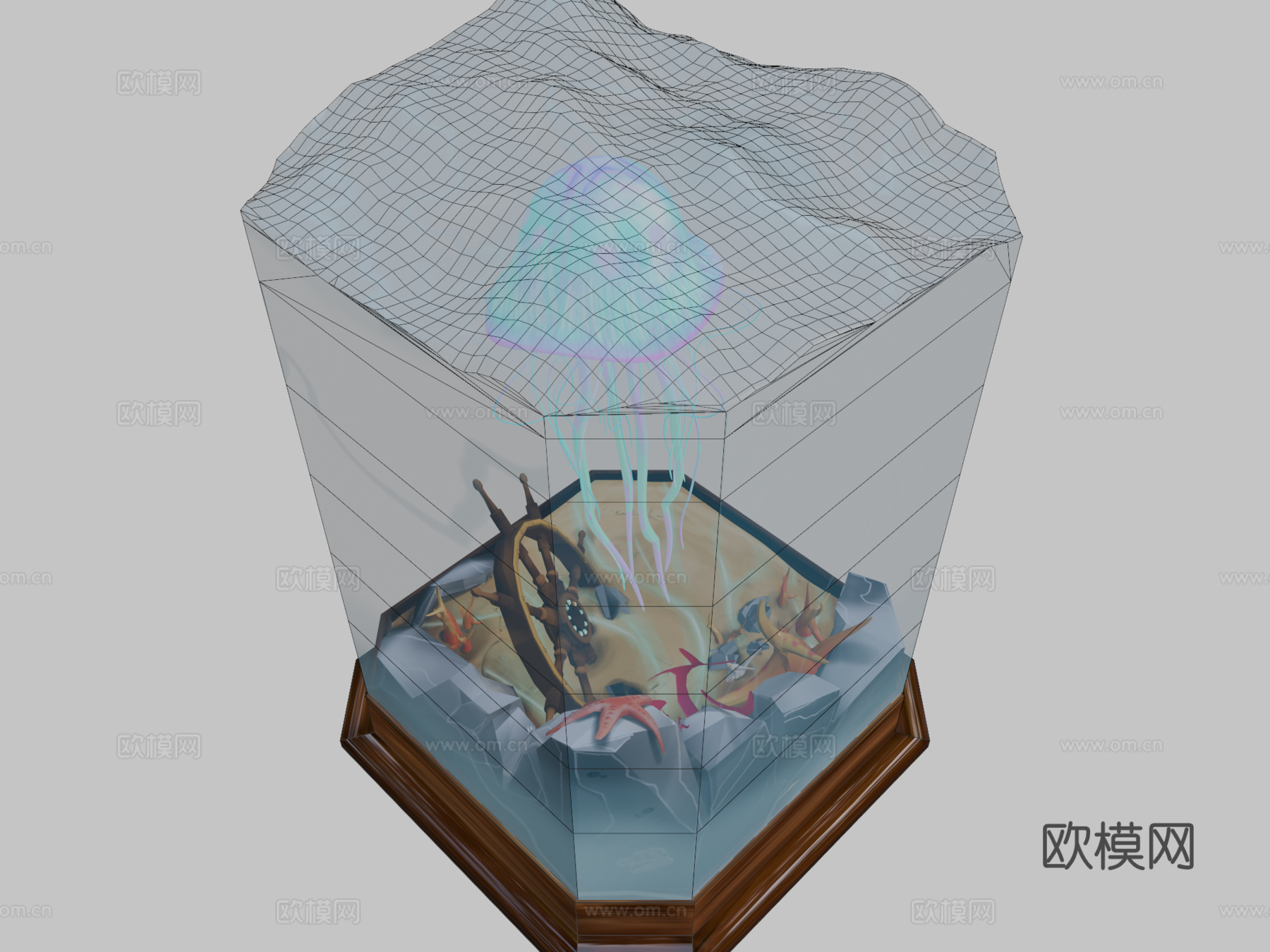 水母立体模型su模型