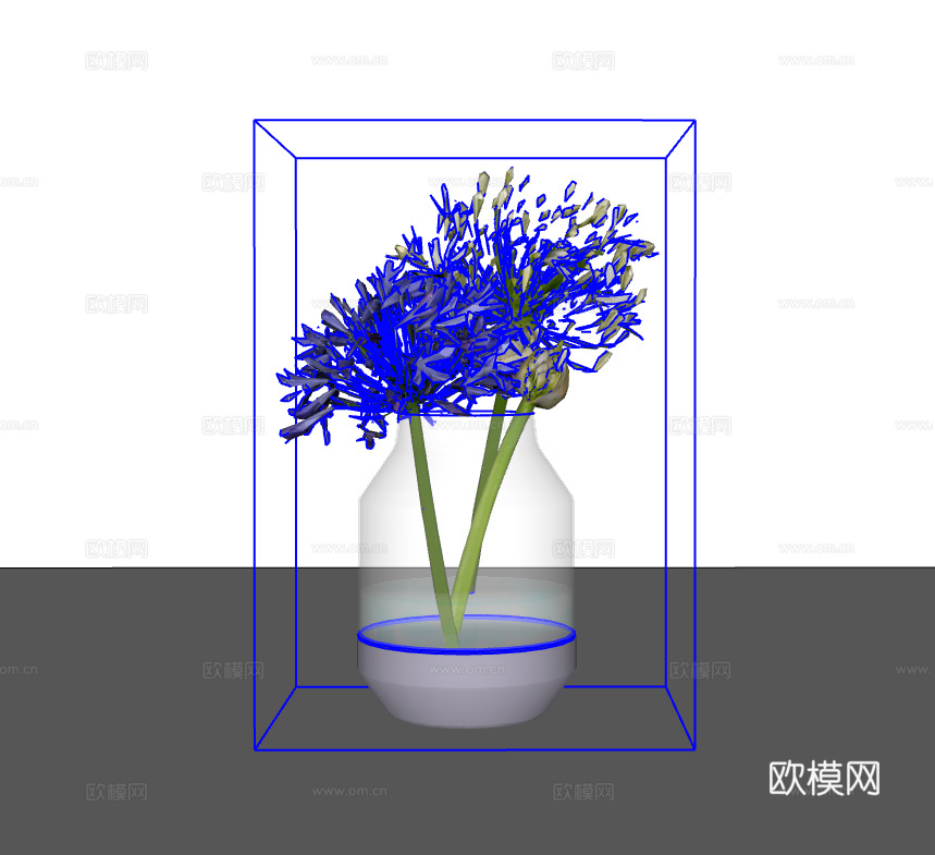 花卉摆件su模型