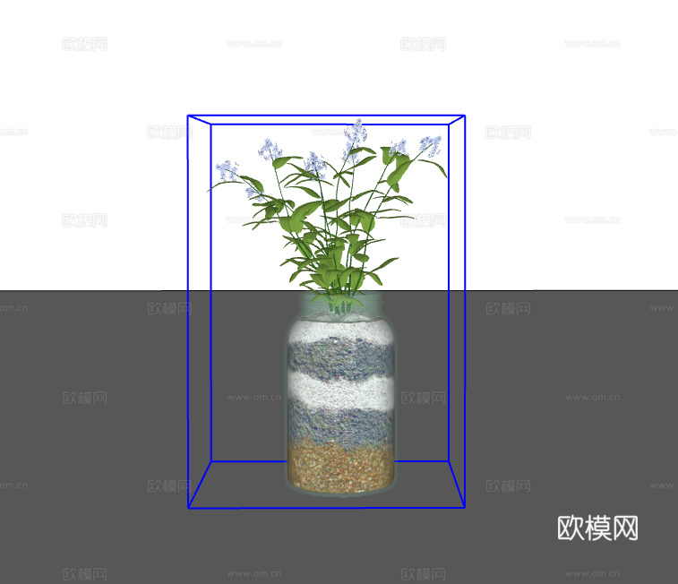 植物摆件su模型