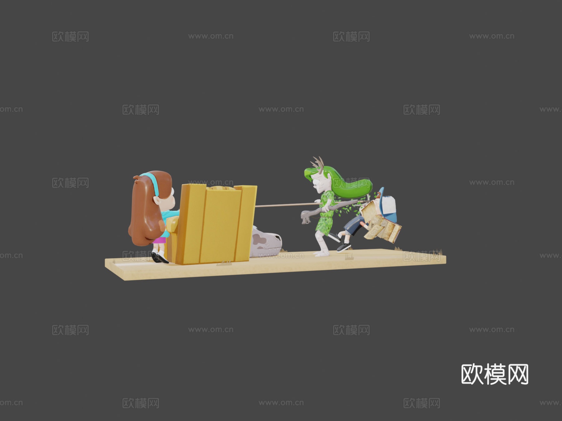 精灵VS抓钩su模型