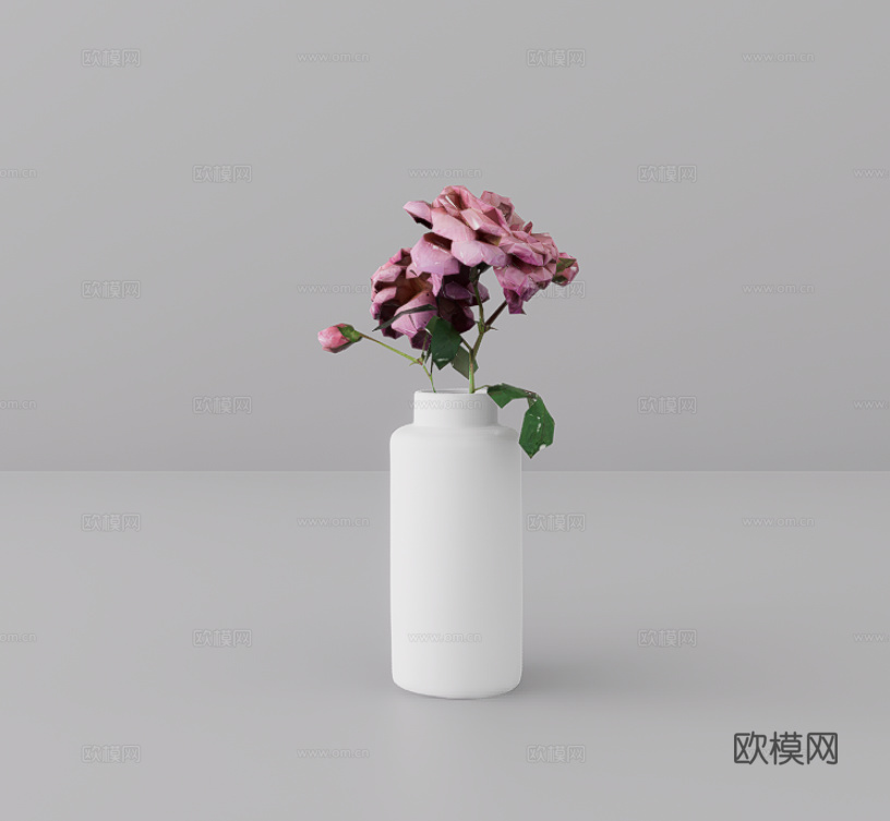 花瓶摆件su模型