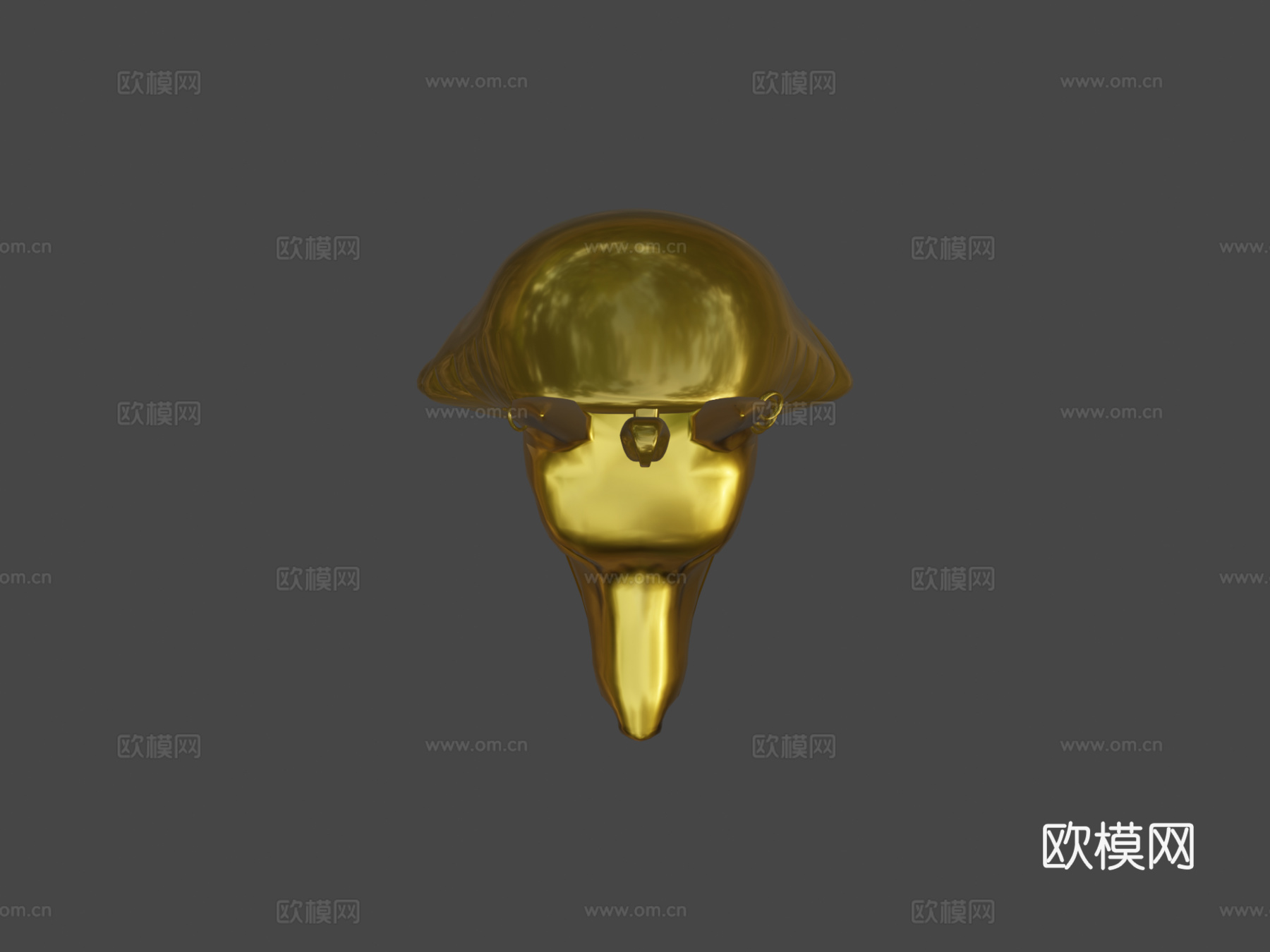 黄金阿努比斯头su模型