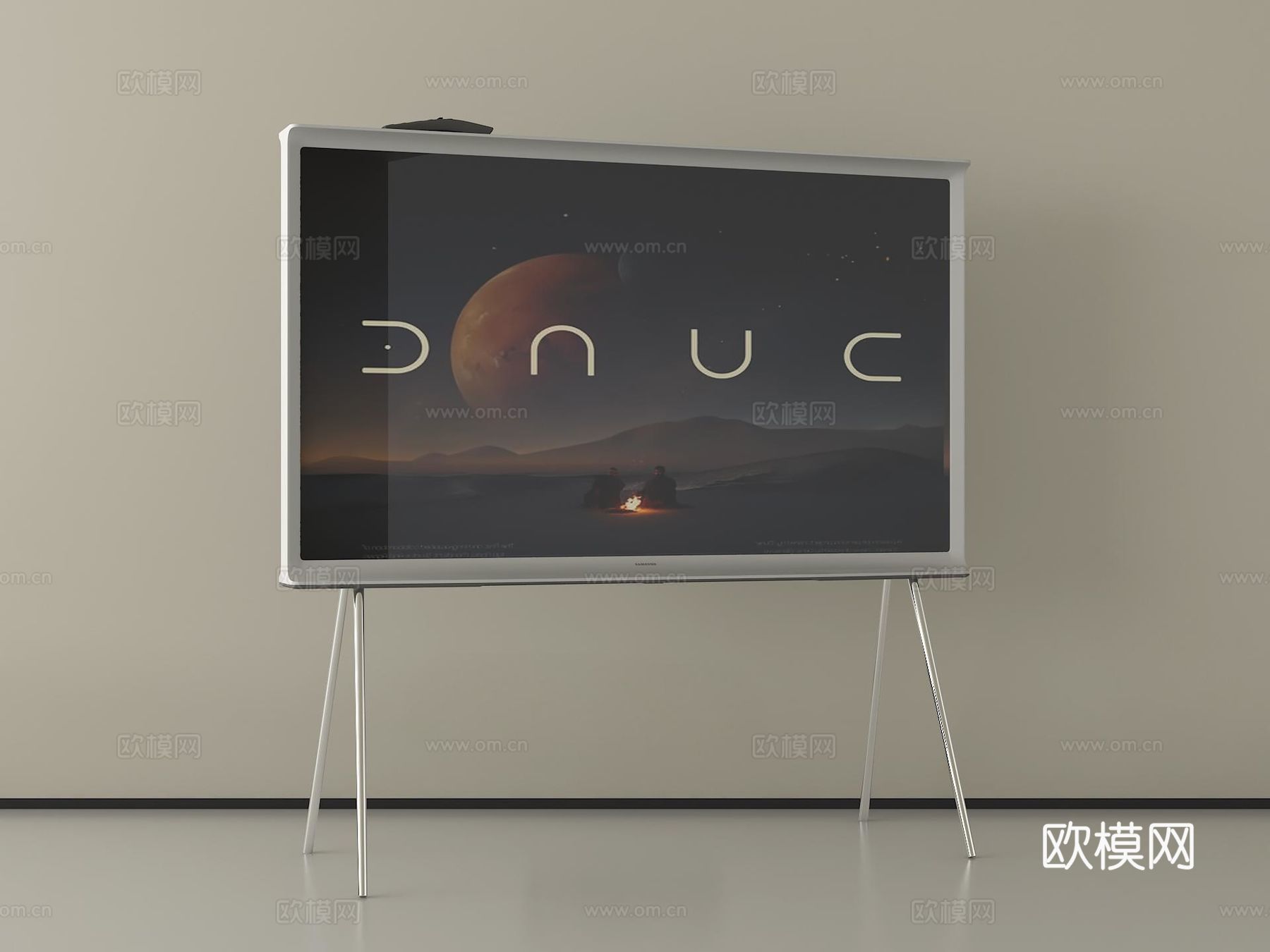 现代液晶电视   支架电视su模型
