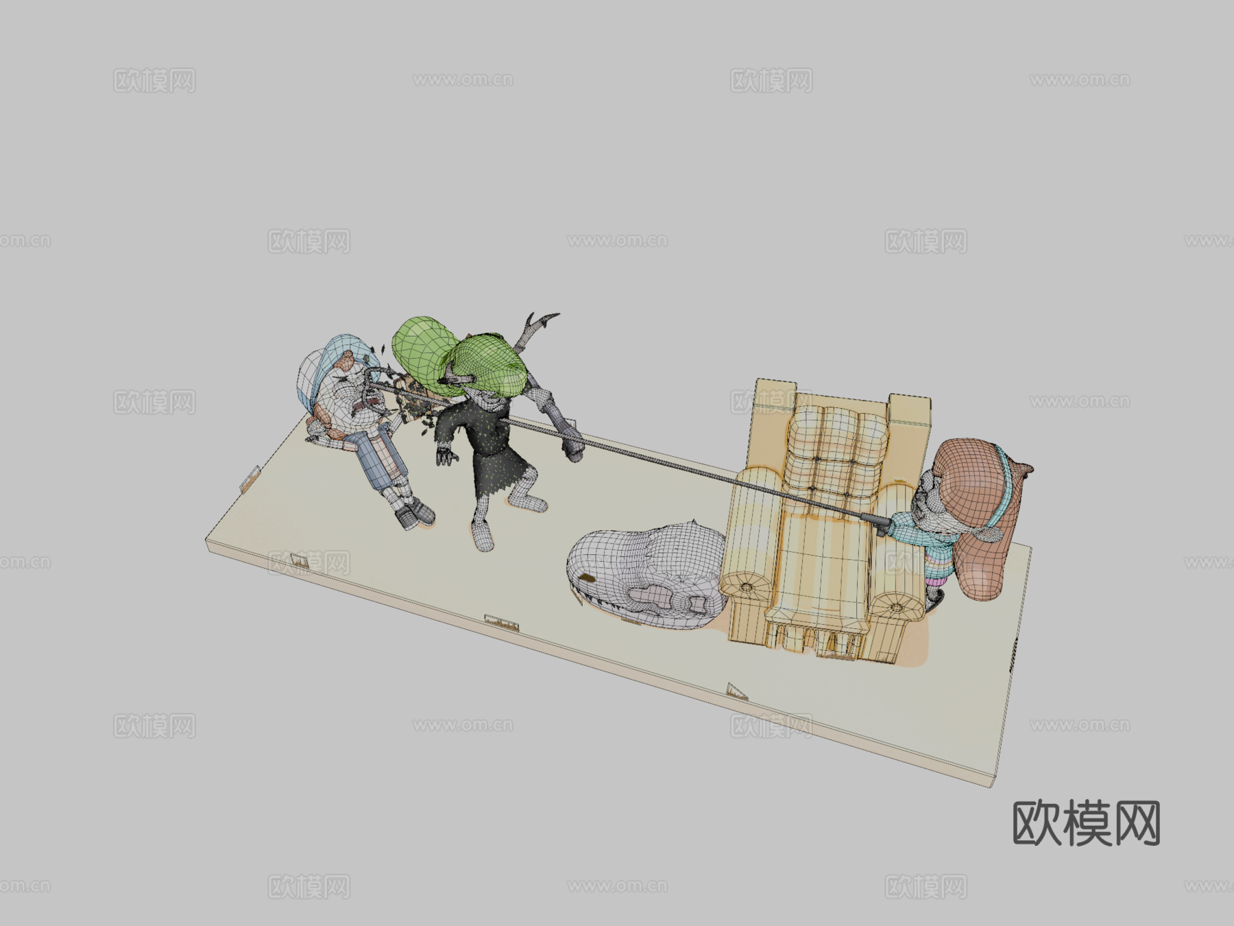 精灵VS抓钩su模型